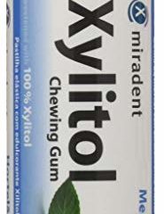Miradent Xylitol Chicle Sabor Menta Bote, 30 chicles, 30 g, 1 unidad