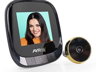 Mirilla Digital AYR Lite 9001. Grabación de imágenes. Batería Interna Recargable. Acabado Negro / latón.