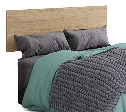 Miroytengo Cabecero Cama Clim Estilo Industrial Color Roble glod habitacion Dormitorio Matrimonio 160x50 cm