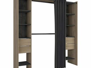 Miroytengo Vestidor Armario Abierto Dana Color kronberg y Sidewalk habitación Dormitorio Moderno 203x115-190x50cm