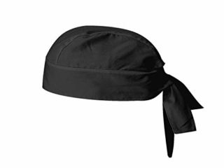 MISEMIYA - GORRO BANDANA GORRO CHEF BANDANA GORRO COCINERO GORRO CAMARERO GORRO CARNICERO - Ref.926 - Negro, Pack* 1 Pcs