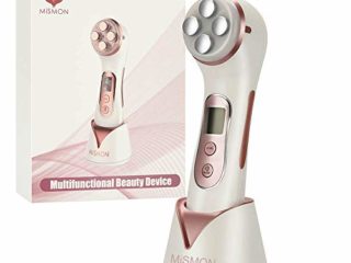 MiSMON Facial Aparato Radiofrecuencia, 5 Modos de Terapia de luz LED, Aparato Facial Ultrasonido, Limpieza Profunda, Antiarrugas, Rejuvenecimiento, Anti-envejecimiento, Anti-acné, Cuidado Facial