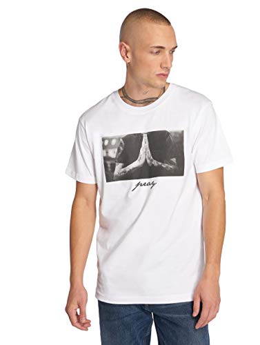 Mister Tee Pray tee Camiseta, Unisex Adulto, Blanco, Large