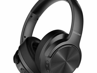 Mixcder E9 Auriculares inalámbricos con Cancelación de Ruido Activa Carga Rápida Cascos aptX HD con Micrófono, Earpads Cómodas, 40mm Controlador Doble, Bluetooth 5.0, 60 Horas de Juego