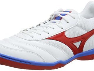 Mizuno Unisex Adulto MRL Sala Club In Zapatillas de Fútbol, White/HighRiskRed, 39 EU