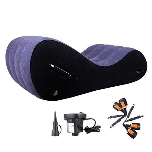 MMGGG Sofá Inflable, reclinable, Presidente del Durmiente con Bomba de Aire eléctrica, Esposas, esclavitud Muebles Parejas Purple