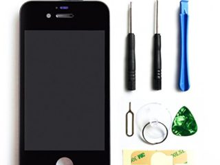 MMOBIEL LCD Pantalla Delantera de Repuesto Compatible con iPhone 4S (Negro) Incluye Kit de 7 Herramientas Premium y Manual de Instrucciones