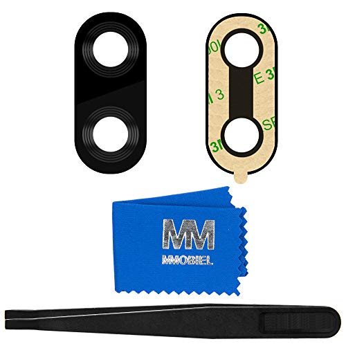 MMOBIEL Vidrio para Lente Cámara Trasera Compatible con Xiaomi Redmi Note 7 / Redmi Note 7 Pro - Cristal de la Objetivo Posterior Reemplazo - Incl. Pinzas y Limpiador