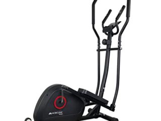 Mobiclinic, Bicicleta elíptica, 8 Niveles de Resistencia, Pantalla LCD, hasta 100 Kgs, Modelo Atlas, Agarre Acolchado, Pedales Antideslizantes, Rueda de Resistencia 4Kgs, Fitness en casa