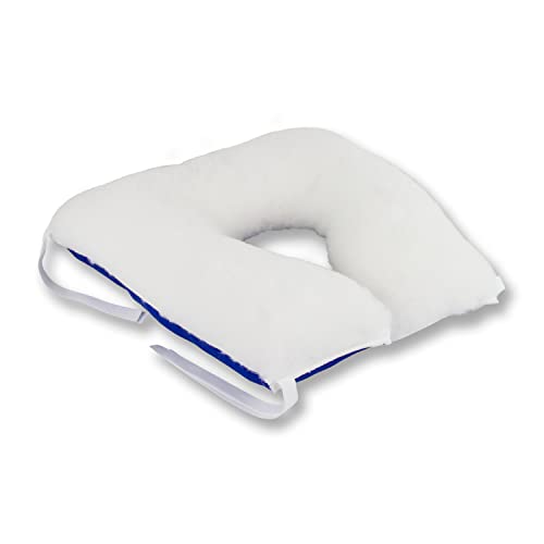 Mobiclinic, Cojín antiescaras, 44x44, Marca española, Forma de Herradura, con Agujero, Prevención y Tratamiento de Úlceras por presión, Cojín postural para coxis, Silla de Ruedas, Sofá, Ortopédico