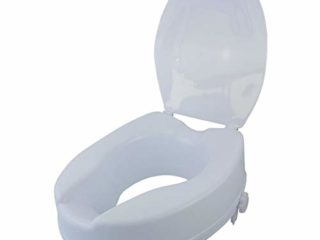 Mobiclinic, Elevador WC para adulto con tapa, Titán, Marca española, Asiento elevador WC para ancianos, Movilidad reducida, Minusválidos, 10 cm, Alza WC, Adaptable, Sistema de fijación lateral