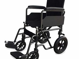 Mobiclinic, Modelo S230 Sevilla, Silla de ruedas para minusválidos y ancianos, de tránsito, plegable, ortopédica, reposapiés, reposabrazos, ligera, negro, asiento 46 cm