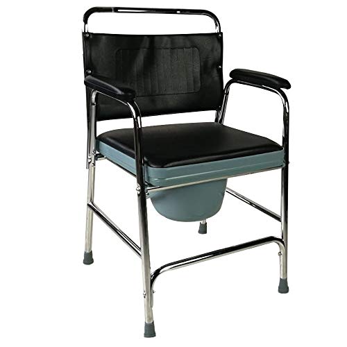 Mobiclinic, Velero, Silla WC Inodoro adultos, Acolchada, Tapa, Conteras Antideslizantes, Acero, Marca Española, Asiento y Reposabrazos Acolchados, Bidet incorporado, Personas mayores, Portátil