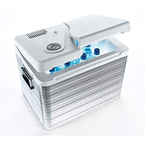 Mobicool Q40 Nevera Eléctrica Portátil, Aluminio, 39 l, mini nevera para coche, camión, barco y autocaravana, 12 y 230 V