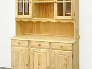 Moblit Alacena 3 Puertas, Sin Barnizar 197x130x42, realizada en Madera Maciza de Pino, Las traseras de Todo el Mueble Van en MDF, Decorala tu Mismo a tu Gusto