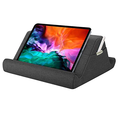 MoKo Soporte de Almohada para Tableta, iPad Multi-ángulo Suave y Portátil de Lectura Holder Compatible con iPad 8ª 10.2, iPad Air 4ª 10.9/ 10.2", iPad Air 3 2, iPad Pro 11 /10.5/9.7 - Gris Espacial