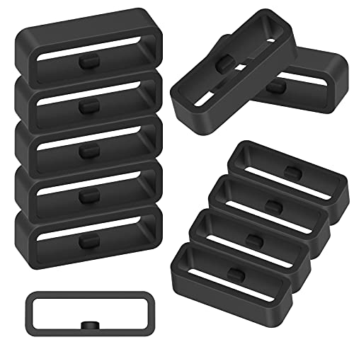 Molain 12 bucles de repuesto de goma para correa de reloj soporte de correa de silicona para reloj correa de reloj correa de reloj inteligente anillos de sujeción de reloj (4x18 mm+4x20 mm+4x22 mm)