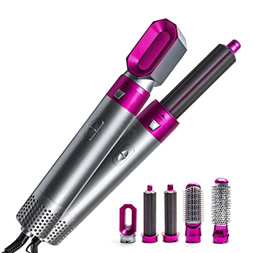 Moldeador de Pelo – Cepillo secador 5 en 1 – Cepillo Moldeador de Pelo – Multiestilo, Rizar, Ondular, Alisar y Dar Volumen (Rosa)