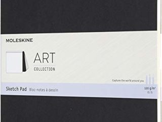 Moleskine - Cuaderno de Dibujo, Papel para Lápices, Carboncillo, Plumas Estilográficas y Marcadores, Tapa Blanda, Color Negro, Tamaño Cuadrado 19 x 19 cm, 48 Páginas