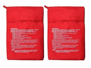 Momoland Juego de 2 microondas, patatas, hornillo, patatas de bolsa, patatas perfectas solo en 4-6 minutos, rojo