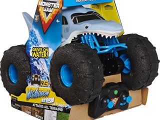 Monster Jam Megalodon STORM - Camión monstruo de control remoto todo terreno, escala 1:15