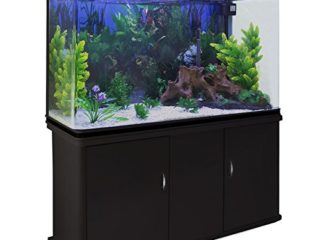 MonsterShop - Pecera Acuario Completo 300L con Mueble Inferior Negro 300W & Kit Iniciación