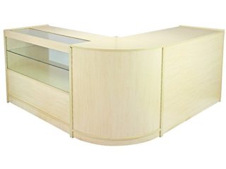 MonsterShop - Set Draco con 3 Mostradores para Tienda y Recepción con Acabado en Arce Laminado