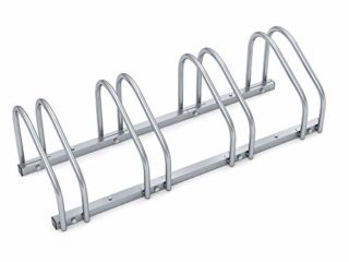 Monzana Estacionamiento para Bicicleta 95x32x27cm Metal Soporte 4 Bicis Montaje Pared o Suelo Garaje