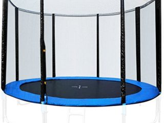 Monzana Red de Seguridad Cama Elástica Trampolín Ø183cm Red con Cierre Mosquetones Protección Malla Redonda