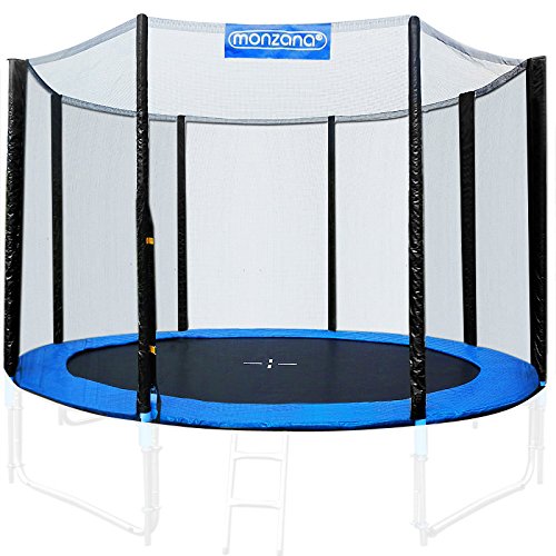 Monzana Red de Seguridad Cama Elástica Trampolín Ø183cm Red con Cierre Mosquetones Protección Malla Redonda