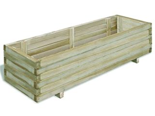 MOONAIRY Arriate, Arriate De Jardín, Arriate Jardinera, Jardineras Exterior, Jardinera Vertical, Celosia Terraza, Macetero, Sembradora, Rectangular Madera 120x40x30 cm