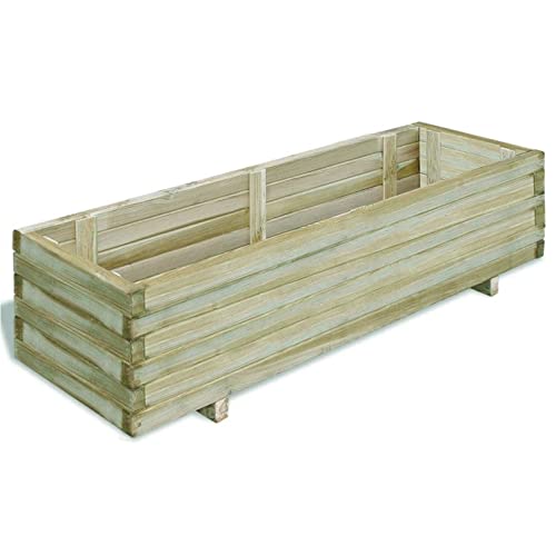 MOONAIRY Arriate, Arriate De Jardín, Arriate Jardinera, Jardineras Exterior, Jardinera Vertical, Celosia Terraza, Macetero, Sembradora, Rectangular Madera 120x40x30 cm