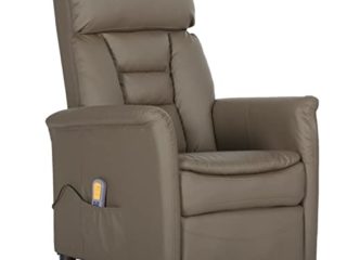 MOONAIRY Sillón de Masaje reclinable, Sillon Reclinable, Sillón Relax, Sillones para Personas Mayores, Presoterapia Profesional, Sofa Relax, Sofa Reclinable Electrico, Cuero sintético Gris