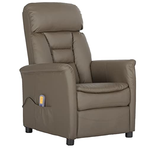 MOONAIRY Sillón de Masaje reclinable, Sillon Reclinable, Sillón Relax, Sillones para Personas Mayores, Presoterapia Profesional, Sofa Relax, Sofa Reclinable Electrico, Cuero sintético Gris