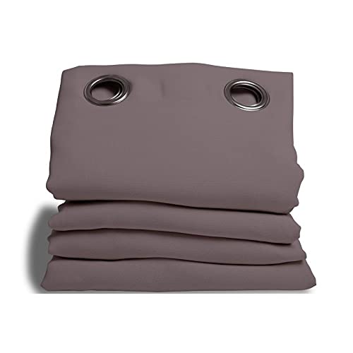 Moondream Cortina Anti-Ruido, Aislación 3 en 1 Acústica/Térmica/Opaca, Tecnología Patentada, Oeko-Tex®, Gris - Pimienta, 140 x 300 (An. x Al.) cm, Ollaos (1 Cortina)