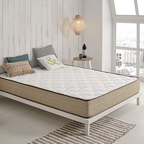 Moonia - Colchón Viscosoft 110X190CM - Colchones de Alta Durabilidad - Colchón Antiácaros - Modelo Bamboo Eco Fresh