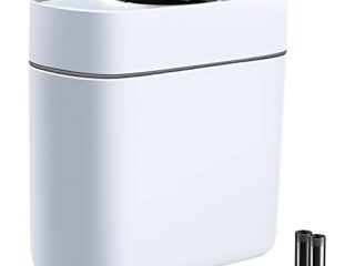 MOPALL Cubo de basura para cuarto de baño con tapa, cubo de basura de 14 l, cubo de basura de plástico pequeño con tapa, 3,7 galones de capacidad, para cocina doméstica y oficina