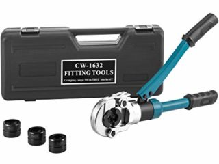 Mophorn Alicates Prensadores de Tuberías, 16-32 mm Alicates para Prensar Tubos, Máquina Multicapa, Cabezal 360° Giratorio, con Moldes 16, 20, 25, 32 mm