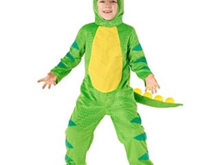 MORPH Costumes Disfraz de Dinosaurio Niño T Rex Verde, Disfraz Halloween Niño Talla M