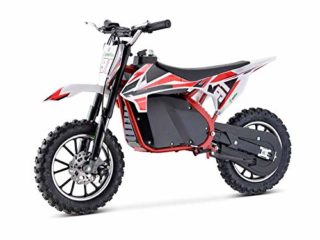 Moto Eléctrica Niños Desde 5 o 6 años | Minimoto Eléctrica Roja BIPOWER Speed Lion | Moto eléctrica 500W y 36V | También para Adultos < 60 kg