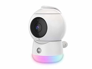 Motorola Peekaboo - Cámara de Video para Bebés Full HD WiFi con Luz Nocturna - Temperatura, Panorámica, Escaneo, Zoom, Inclinación, Conversación de 2 Vías, Nanas - Storage Local y Cloud - Blanco