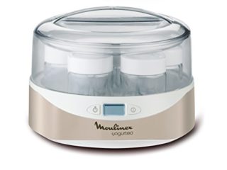 Moulinex Yogurteo YG231E - Yogurtera, capacidad de 7 tarrinas de 160 ml libres de BPA aptas para el lavavajillas, con pantalla display de fácil uso, programable 15 horas, con recetario