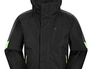 Mountain Warehouse Chaqueta para la Nieve Raptor para niños - Abrigo de Invierno Impermeable a la Nieve, Abrigo con Forro Polar para niños, faldón antinieve Integrado Gris Medio 7-8 Años