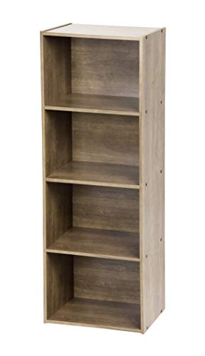 Movian, Mueble con balda / librería / baldas de almacenaje básicas / Balda de almacenaje / Unidad de almacenaje, Modular, Diseño, Oficina, Casa - Basic Storage Shelf - CX-4 - Marrón ceniza