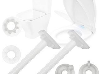 MovilCom® - Juego Tornillos para tapa wc universal | Conjunto de tornillos inodoro | Recambios tapas de water 2 unidades - Color Blanco