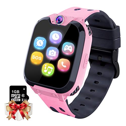 Moweallarge Reloj Inteligente para Niños, Smartwatch para Niños con Música, SOS Llamadas, 16 Juegos, Cámara, Despertador, Calculadora, Reloj Teléfono 4-12 Años niño niña Cumpleaños Regalo