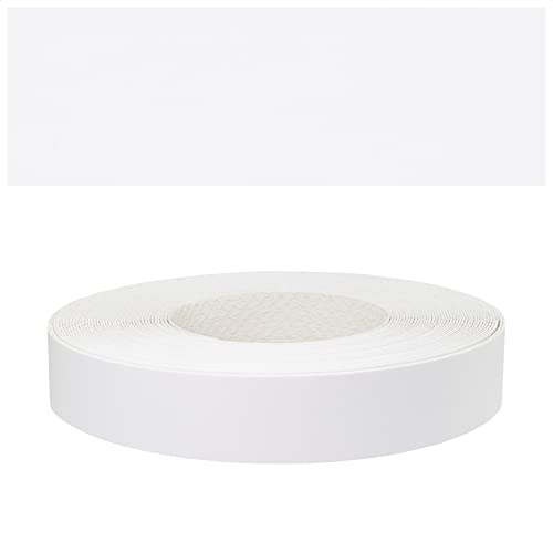 Mprofi MT® (20m rollo) Cantoneras Laminadas Melamina Para Rebordes-Cantoneras Adhesivas-Cantos Autoadhesivos Para Madera-Cinta Cantear-Cantos-Blanco Liso 22mm