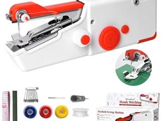 Máquina de Coser Portátil, Mini Máquina de Coser Eléctrica Portátil para Adultos, Fácil de Usar y de Puntada Rápida Adecuada para Ropa, Cortinas, Telas, Bricolaje para Viajes en Casa