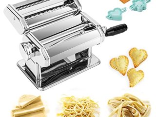 Máquina de Pasta Máquina de Cortador TANBURO de Pasta de Acero Inoxidable Máquina de Fideos para Cocina con Molde de Raviolis