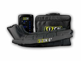 Máquina de presoterapia profesional en casa SIZEN 6+, con 6 cámaras de aire individuales, batería de li-ion recargable, presión y tiempo configurable con maleta de transporte (L)